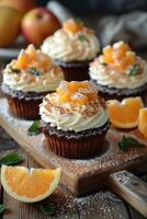 Orange and Cinnamon Cupcakes with Powdered Sugar photo