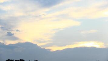 Majestic and surreal sunrise sky background with colorful clouds, golden hour photo