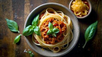Delicious Noodle food for National Spaghetti Day photo