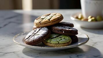 Fresh Delicious Chocolate chip cookies for National Cookie Day photo