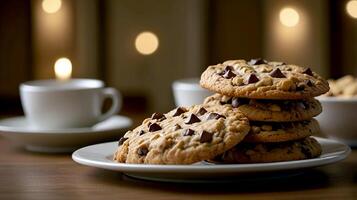 Fresh Delicious Chocolate chip cookies for National Cookie Day photo