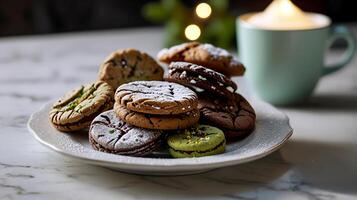 Fresh Delicious Chocolate chip cookies for National Cookie Day photo
