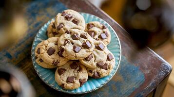 Fresh Delicious Chocolate chip cookies for National Cookie Day photo