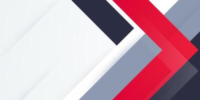 Modern papercut abstract background with bright color gray and red square arrow pattern combination on background. vector