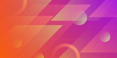 Abstract 3D geometric orange and purple overlap background with simple square pattern. Colorful background design. Bright and modern pattern concept. vector