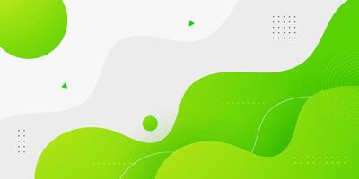 Simple wave green frame geometric business banner design. Creative banner design with curve shape and lines on white background for template. Simple horizontal banner. vector