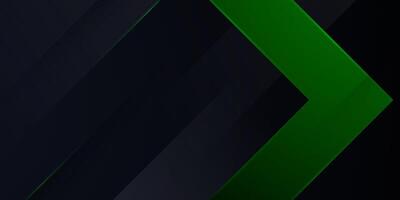 Abstract dark background with green arrow overlap shapes pattern for graphics design. vector