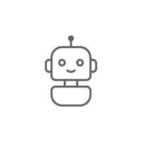 chat bot logo, ai bot logo, robot AI logo artificial intelligence logo, Robot icon, Virtual smart assistant Bot icon. Robot head. Editable stroke vector