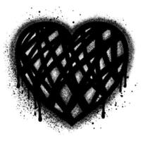 Spray graffiti heart symbol isolated on White background. vector