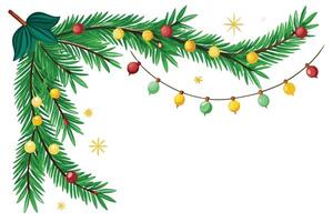 Christmas tree border clipart vector