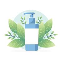cosmetic jar for skincare flat illustration isolated on white background vector
