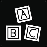 ABC Blocks Illustration Icon vector