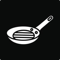Frying Pan Illustration Icon vector