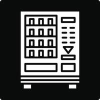 A vending machine icon on a black background vector