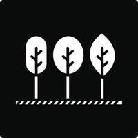 A black and white icon of three trees vector