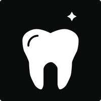 A tooth with a star on it vector