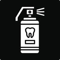 A toothpaste sprayer icon on a black background vector