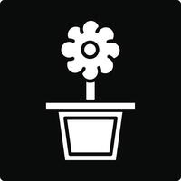 Flower Pot Illustration Icon vector