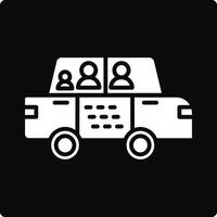 Family Car Illustration Icon vector