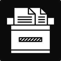 Documents Box Illustration Icon vector
