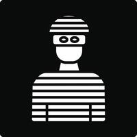 Robber Illustration Icon vector