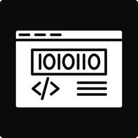 Binary Code Illustration Icon vector