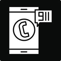 Call 911 Illustration Icon vector