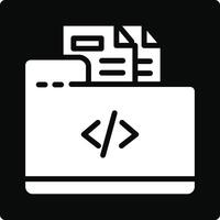 Coding Folder Illustration Icon vector