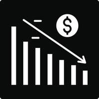 Decline Diagram Illustration Icon vector