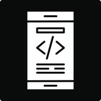 Mobile Coding Illustration Icon vector