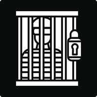 Prisioner Illustration Icon vector