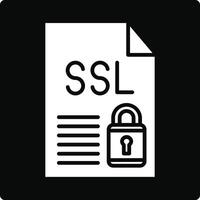 SSL File Illustration Icon vector
