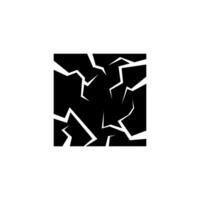 Crack surface fragmented illustration icon symbol design vector