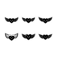 Flying Heart Emoji Graphic Design File for Digital Creations vector
