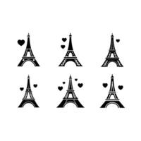 Elegant of the romantic Eiffel Tower for your design needs vector