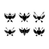 A stylish design of Cupid's quiver and arrow symbolizing love and romance. vector