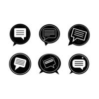 Modern SMS text icon for digital messaging and communication vector