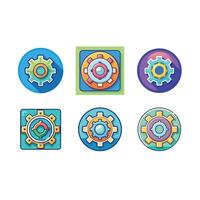 High-quality settings icon design for easy integration in digital projects and UI vector