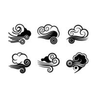 windy icon for weather-related digital designs and themes. vector