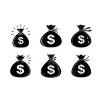 Money Bag with Dollar Sign - High-Quality Graphic Design File for Commercial Use vector