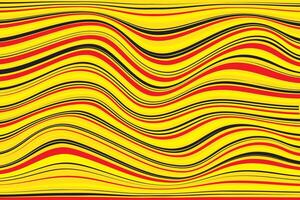 simple abstract red black yellow color thin to thick creative geometric wavy line pattern vector