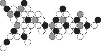 simple abstract black color round shape creative honeycomb pattern a black and white picture on it vector