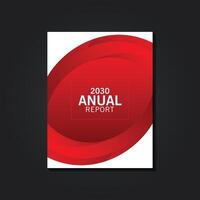 Abstract red annual report brochure template vector