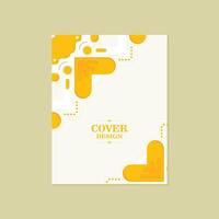 Abstract yellow annual report brochure template vector