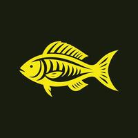 Fish trendy artwork perfect abstract illustration colorful applied design vector