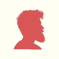 Men beards trendy artwork beautiful abstract illustration colorful applicative design vector