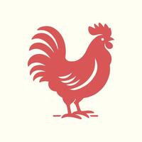Rooster trendy artwork beautiful abstract illustration colorful applicative design vector