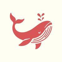 Whale fish trendy artwork beautiful abstract illustration colorful applicative design vector