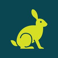 Rabbit trendy artwork magnificent abstract illustration colorful applied design vector