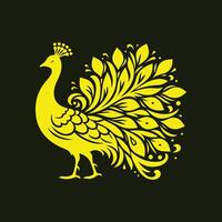 Peacock trendy artwork perfect abstract illustration colorful applied design vector